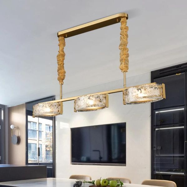 

rectangle chandelier modern kitchen room suspension luminaire living decoration glass light fixture chandeliers