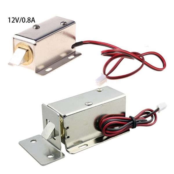 

smart lock dc12v 0.8a metal electric magnetic solenoid door storage cabinet bolt drawer file electronic access control