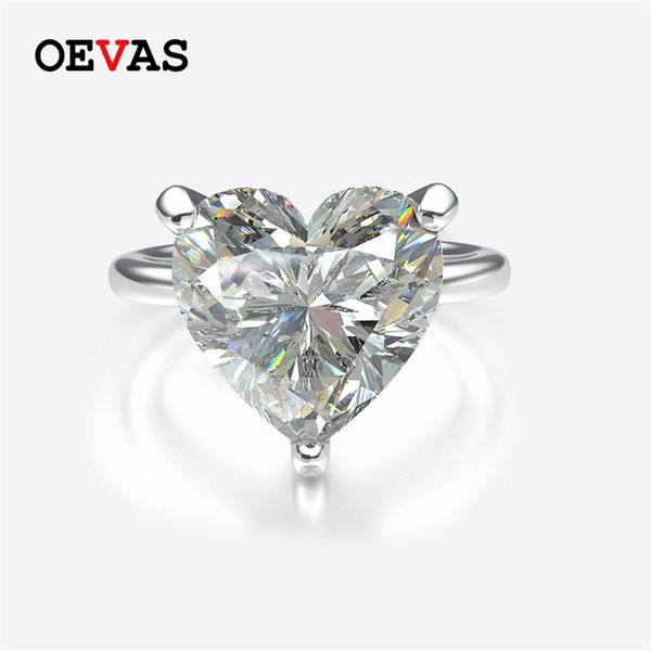 

oevas 100% 925 sterling silver high carbon diamond wedding rings for women sparkling colorful birthstone fine jewelry wholesale 211217, Slivery;golden