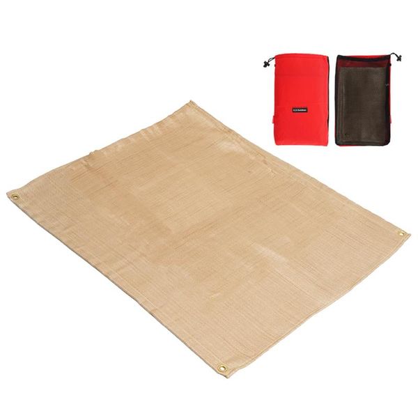 

mats & pads barbecue flame retardant protective mat outdoor camping floor protection fiberglass fireproof cloth insulation cushion
