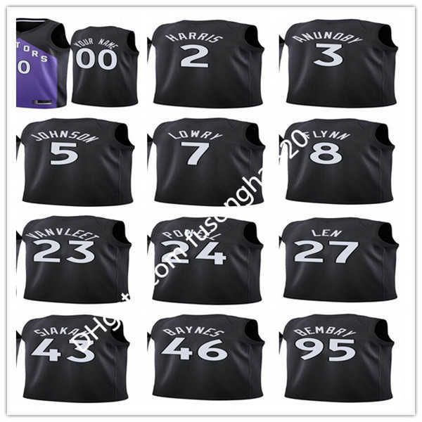 

custom printed kyle 7 lowry fred 23 vanvleet pascal 43 siakam og 3 anunoby chris 25 boucher norman powell men woman kids any name number bas, Black;red