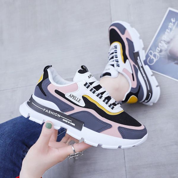 

pop shoes women's fashion 2021 summer new versatile casual sports mesh breathable running