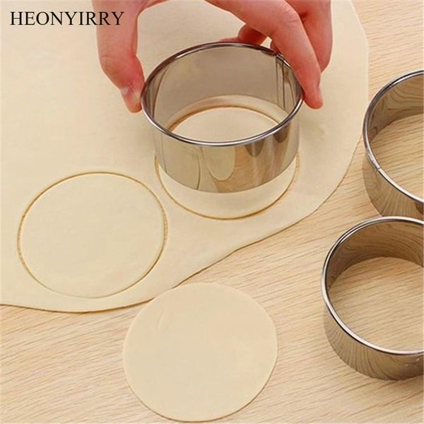

3pcs/set stainless steel round dumplings wrappers molds set cutter maker tools cookie pastry wrapper dough cutting tool baking &