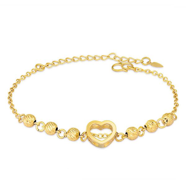 

women's love transfer beads chains 24k gold plate charm bracelets njgb208 fashion wedding gift women yellow gold plated bracelet, Golden;silver