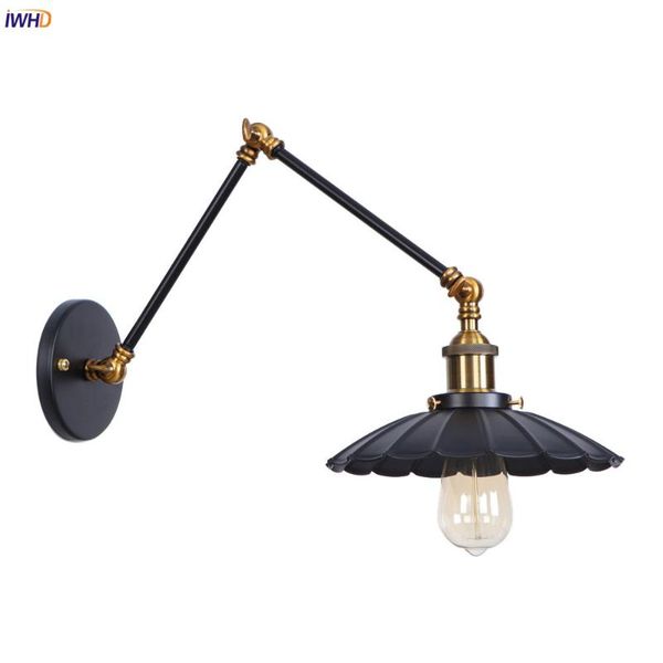 

wall lamp iwhd swing long arm led light fixtures bedroom stair bathroom edison retro loft industrial vintage sconce lampen