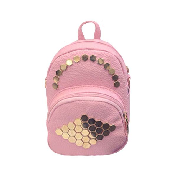 

pu leather small backpack fashion leisure women bag travel bagpack all-match rivet mini back bag mochila