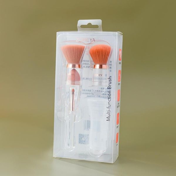 

makeup brushes banfi 3 in 1 set portable cosmetic beauty tool foundation contour blending eye shadow eyebrow make up brush