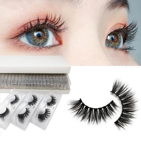 

false eyelashes 10 pairs eyelash reusable thick imitation faux mink hair makeup eye lash for decoration