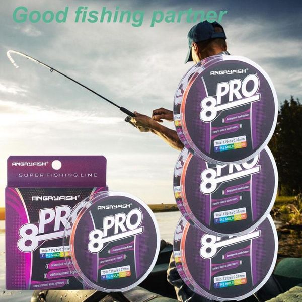 

braid line outdoor super pull fishing pe material 8 series 114 meters colorful strong accessories