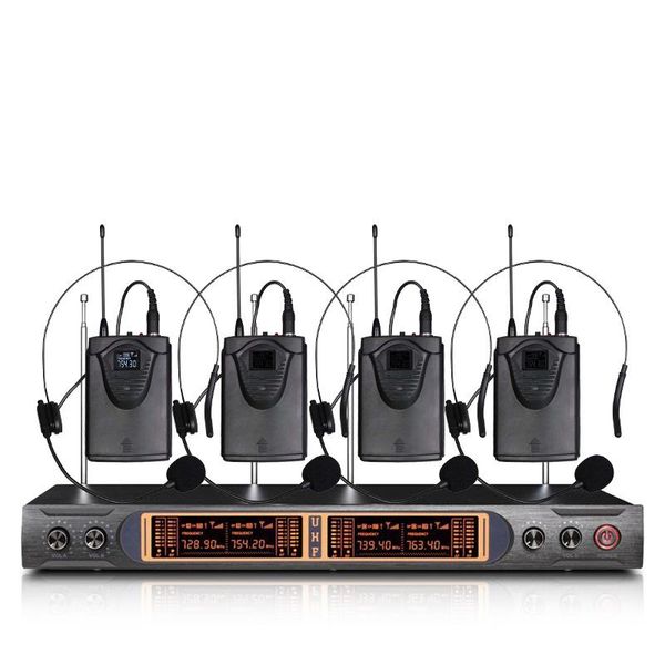 

wireless vhf microphone system, a small, large, microphones