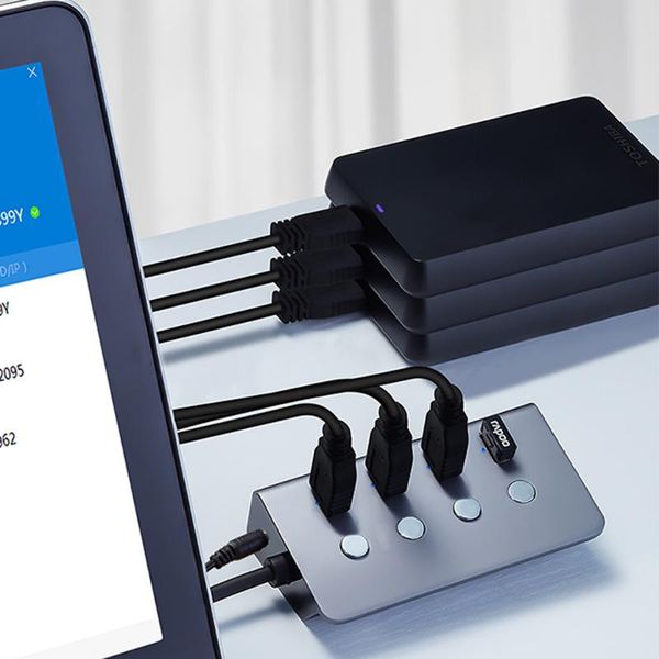 

hubs 4 ports usb hub usb3.0 high speed data transmission splitter with independent switch working light for lapdeskpc