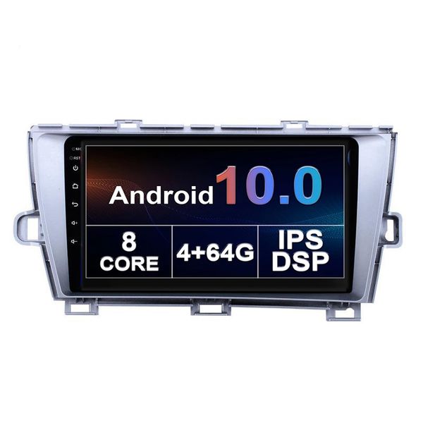 Android Auto-DVD-GPS-Navigations-Player für Toyota Prius 2009–2013, Octa-Core, 4G, 64G, Doppel-Din-Head-Unit, 10 Zoll, unterstützt Carplay TPMS