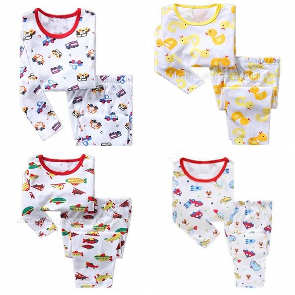 

pajamas spring/autumn kids set boys pijamas cotton girls sleepwear cartoon nightwear girl cute pyjamas children homewear, Blue;red