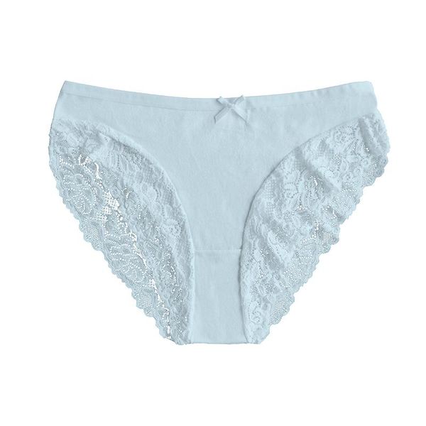 

women's panties cotton plus size girl briefs lingeries with lace, Black;pink