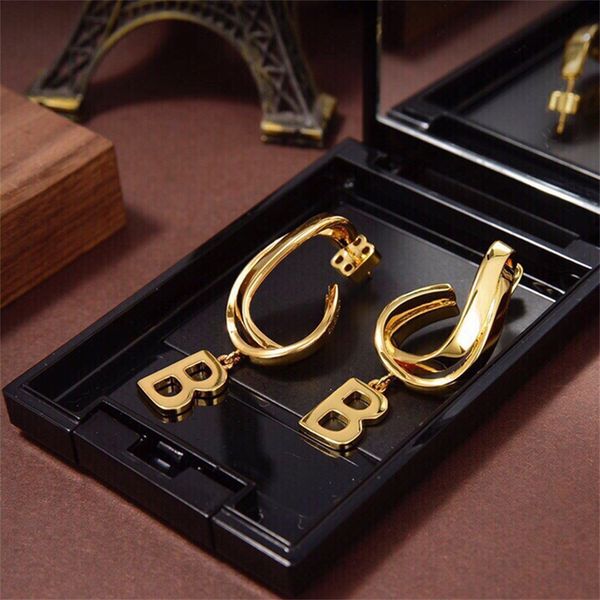 

new style earrings b-minority level gold versatile earrings for women, Silver