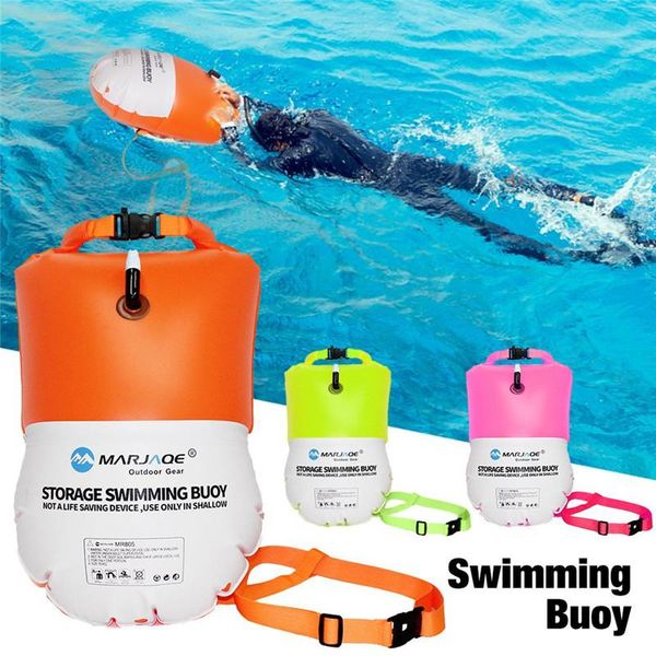 

life vest & buoy 20l waterproof swimming with dry bag multifunctional inflatable good visibility for water sports lovers -40