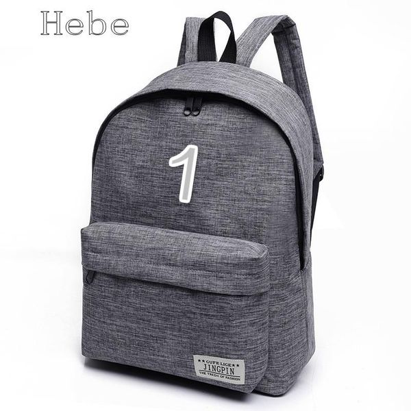 

backpack men's leisure digital number canvas wearable simple fashion