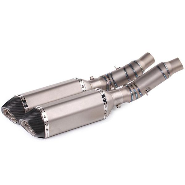 

motorcycle exhaust system titanium alloy full link pipe for z1000 2010-2021 motorbike muffler escape moto dual db killer