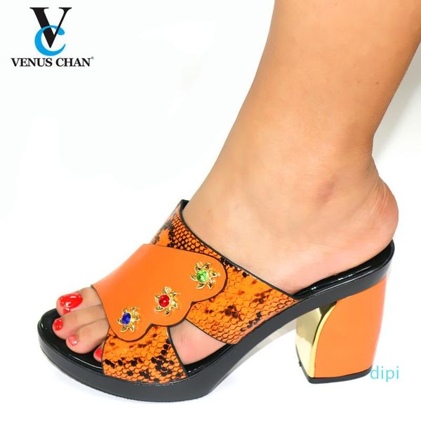 

-dress shoes latest design selling italian style slingbacks african women slippers woman peep toe square high heels ladies sandals, Black