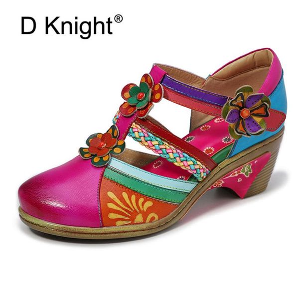 

vintage hollow genuine leather women pumps flowers pattern splicing lolita shoes ankle strap stitching spring lady wedding dress, Black