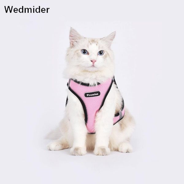 

cat vest harness escape proof collar harnesses adjustable jacket with reflective strip padded for small medium dog collars & leads