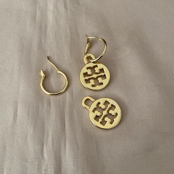 

ladies fashion jewelry qingdao meishi creative exquisite smooth round earrings 18k gold plated earrings, Golden