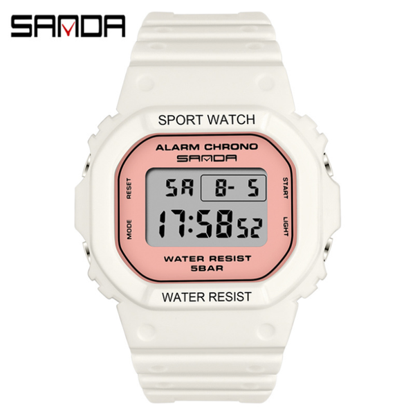 

wristwatches sanda 2021 men watches fashion super classic digital watch male wristwatch rectangle children sport, Slivery;brown