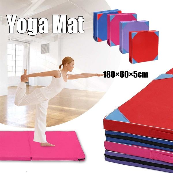 

180x60x5cm folding gymnastics mat floor yoga exercise fitness pilates picnic