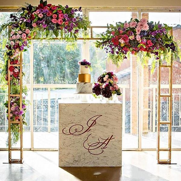 

6.6ft x 6ftflower iron arch stage background frame rectangular party decoration