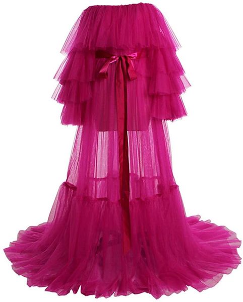 

women's sleepwear 2021 women strapless tulle straps maternity shooting gown, Black;red
