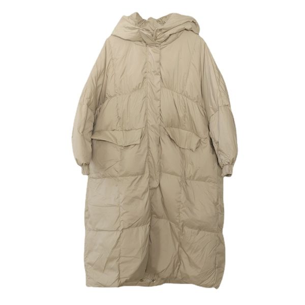 

party dresses umi mao inverno novo solto tamanho grande casual temperamento branco pato baixo comprimento mÃ©dio com capuz preto jaqueta femi, White