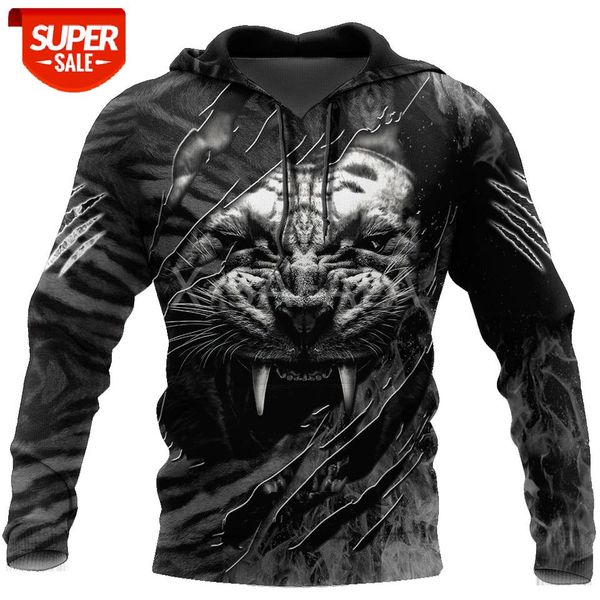 

warrior white tiger animal 3d all print size xs-7xl hoodie man women harajuku outwear zipper pullover sweatshirt casual #pa9a, Black