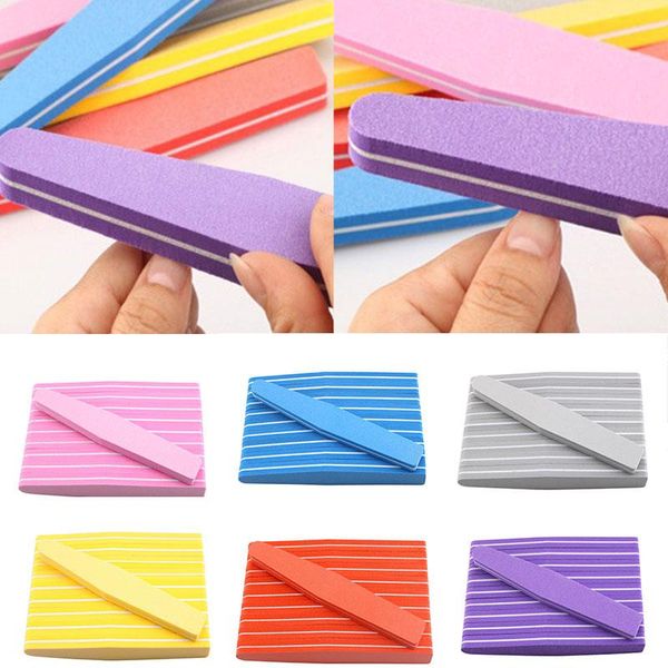 

nail files 1pc double-sided file blocks colorful spongenail polish sanding buffer grinding polishing manicure tools