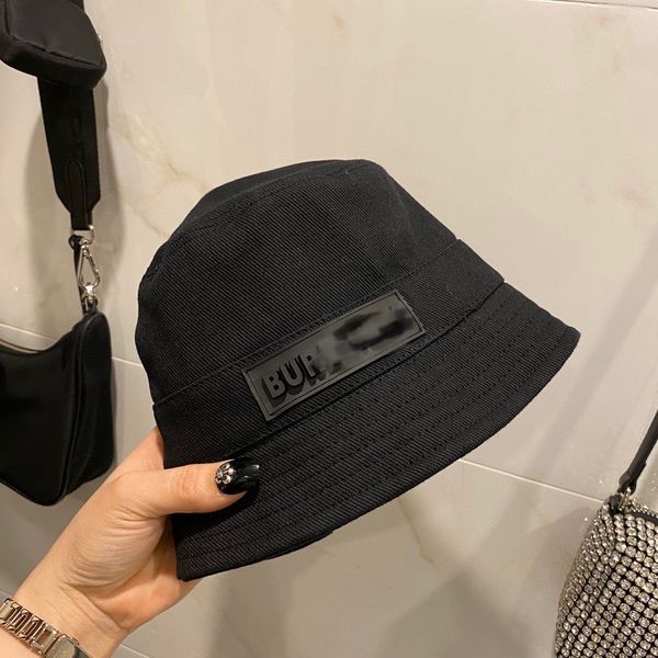 

cotton canvas fashion trendy bucket hat for men and women, Blue;gray