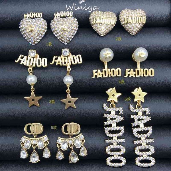 

75% off outlet online new letter band pearl earrings, Silver