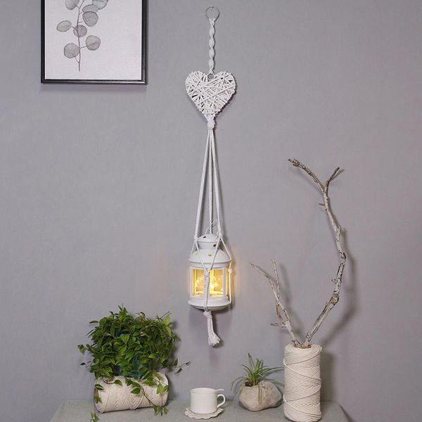 

tapestries hand-woven tapestry wall hanging basket background bred room decor cotton and linen macrame bohemian creaive simple pendant