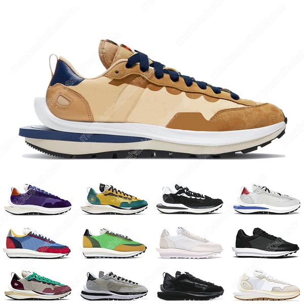 

with tag men women vaporwaffle casual shoes sesame blue void tour yellow iris noir sail daybreak white nylon mens trainer, Black