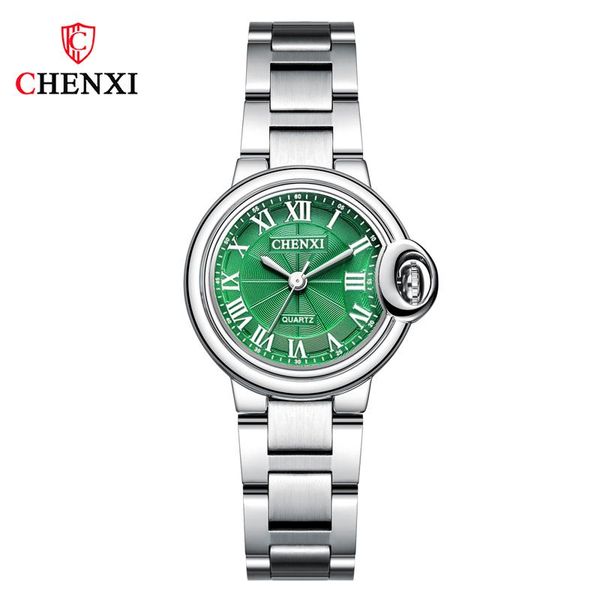

wristwatches watch for women fashion chenxi silver bracelet quartz clock 4 colors ladies relogio feminino zegarek damski, Slivery;brown