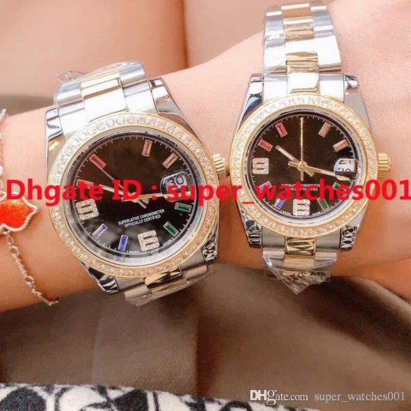 

super 200 montre de luxe diamond watch automatic watches male 38mm female 31mm mechanical movement 316l stainless steel case, Slivery;brown