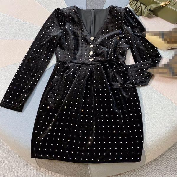 

quality z1101 high fashion women 2021 spring dress luxury european design party style casual dresses, Black;gray