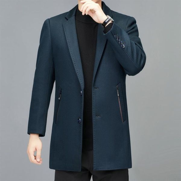 

men's suits & blazers england style men elegant wool tweed blue black notched collar thicken quilted woolen blend suit jackets male app, White;black