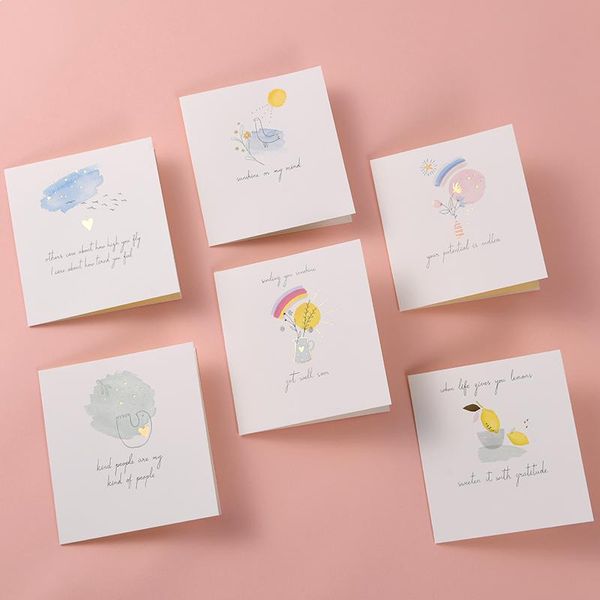 Cartões 6pcs festa em branco cartão de convite de casamento cartão postal envelope papel de escrita