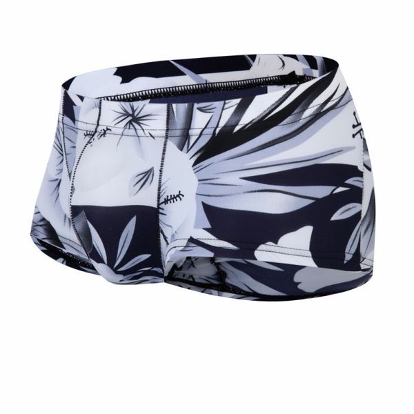 

men's underwear ice silk printed men's boxer pants 4018bxpj, Black;white