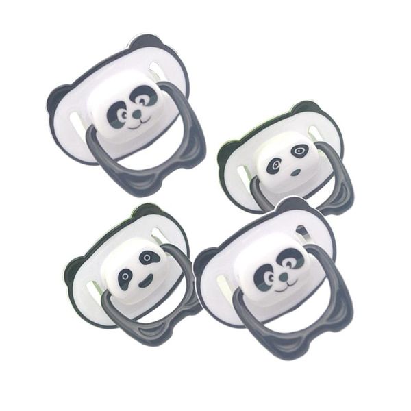 

pacifiers# 4pcs baby pacifiers silicone cute panda shape safe soft teething toy
