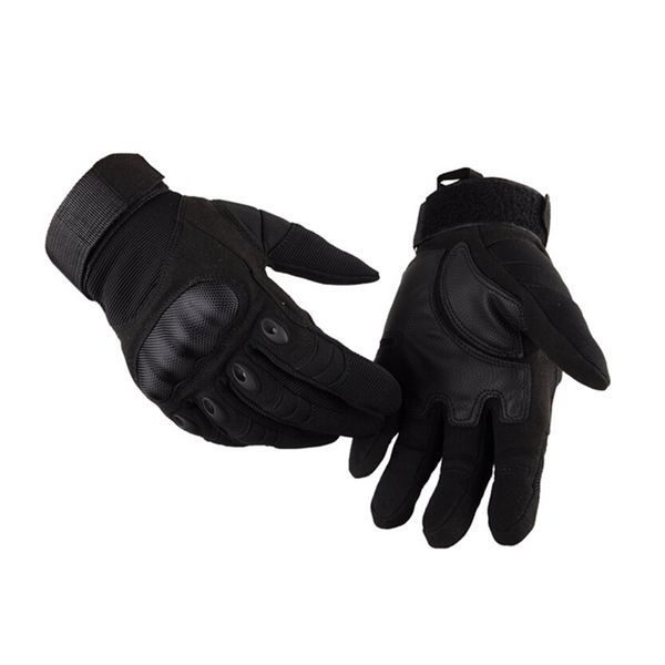 Ganz schwarzer Handschuh für Motorradfahrer-Handschuhe M L XL XXL 211124