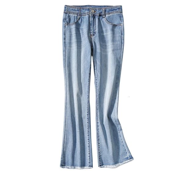 

women's jeans spring / summer fashionable micro pull trim leg hand stretch cotton denim pants efi6, Blue