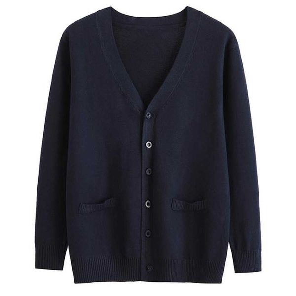 Maglione cardigan lavorato a maglia taglie forti Panni da uomo Coreano allentato aperto sul davanti manica lunga abbottonato lavorato a maglia Top Maglieria Cappotto di lana Y0907