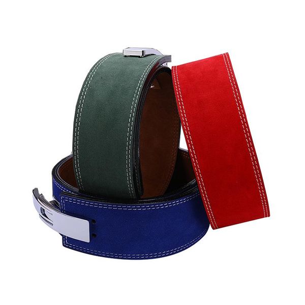 

fitness belt weight lifting squat cowhide sport weightlifting waist gym training squatting barbell dumbbel for back men support, Black;gray