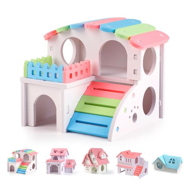 

wooden hamster hideout squirrel house hedgehog villa small pet sleep chinchilla guinea pig habita nest hut supplies animal