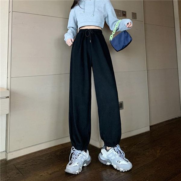 

spring korean sweatpants casual gray women pant sports harem harajuku solid joggers loose trousers female clothes, Black;white